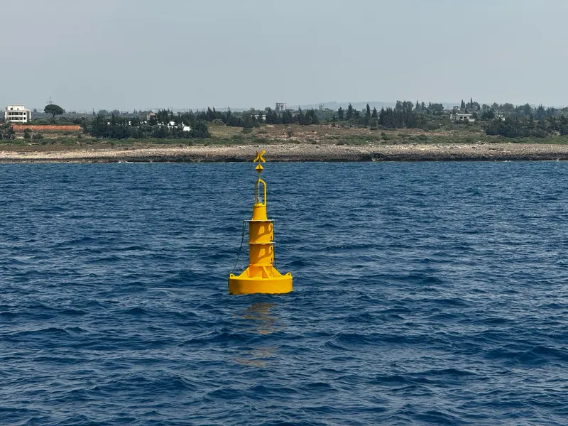 ASAKUA navigation aids — beacon tower, flashing lantern, navigation buoy